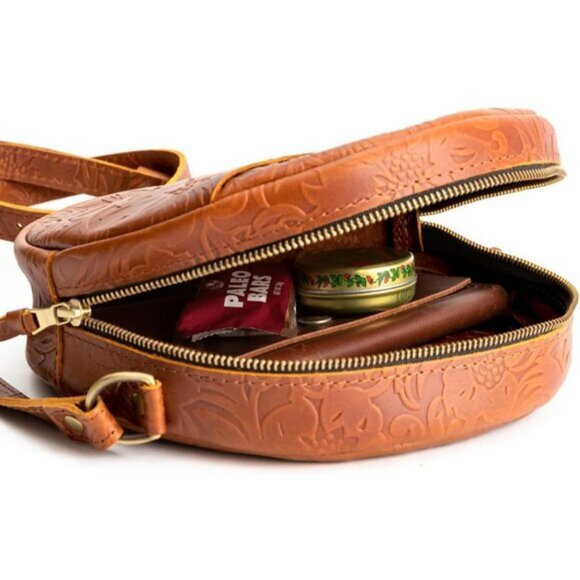 🆕Portland Leather Women Meadow Imported Goods Circle Handmade Crossbody Bag - Picture 5 of 11
